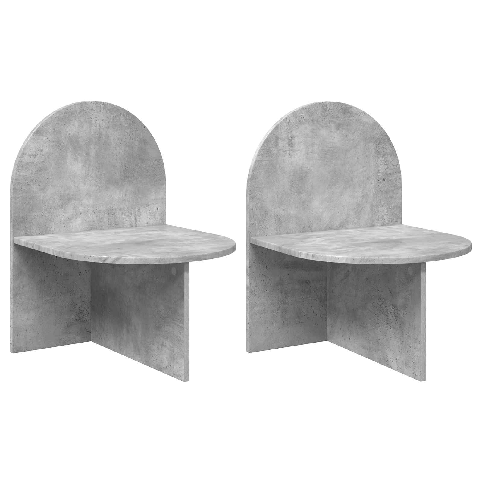 Noční Stolek 2 Pcs Betonově Šedá 48 X 49 X 65 Cm