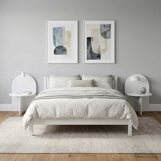 Noční Stolek 2 Pcs Bílá S Vysokým Leskem 48 X 49 X 65 Cm