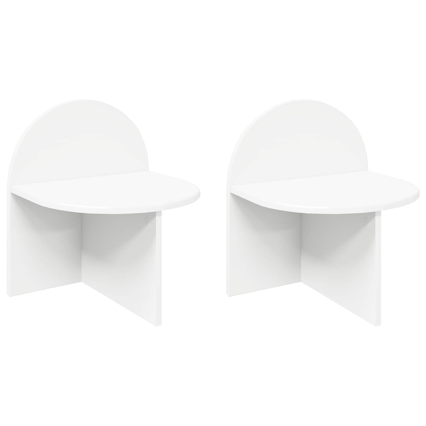 Noční Stolek 2 Pcs Bílá 40 X 35,5 X 45,5 Cm Dřevěný Materiál