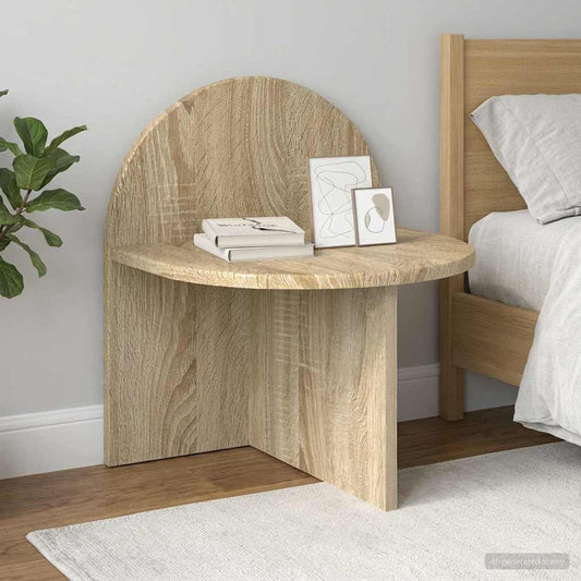 Noční Stolek Dub Sonoma 40 X 35,5 X 45,5 Cm Dřevěný Materiál