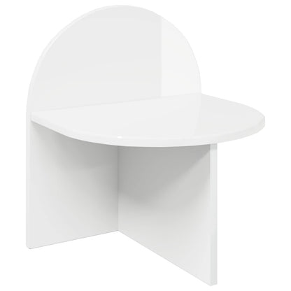Noční Stolek 2 Pcs Bílá S Vysokým Leskem 40 X 35,5 X 45,5 Cm