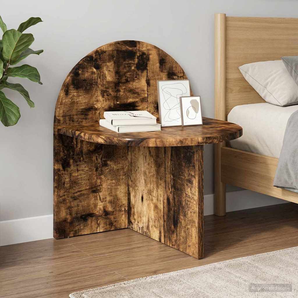 Noční Stolek Uzený Dub 40 X 35,5 X 45,5 Cm Dřevěný Materiál