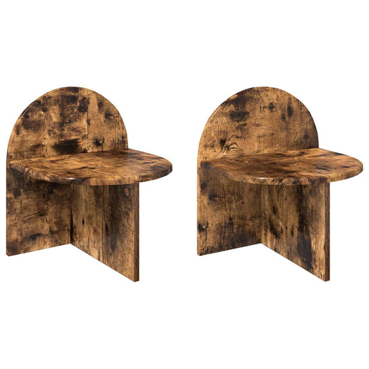 Noční Stolek 2 Pcs Kouřový Dub 40 X 35,5 X 45,5 Cm