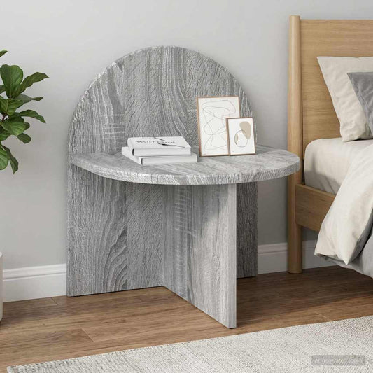 Noční Stolek Šedá Sonoma 40 X 35,5 X 45,5 Cm Dřevěný Materiál