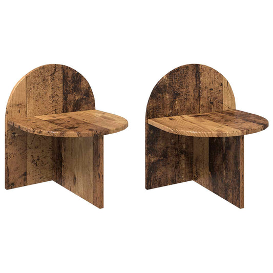 Noční Stolek 2 Pcs Staré Dřevo 40 X 35,5 X 45,5 Cm