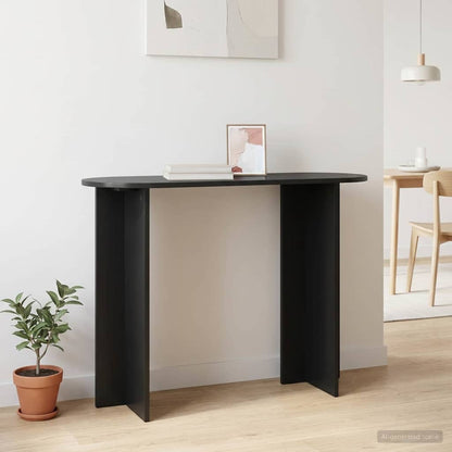 Konzolový Stolek Černý Dub 100 X 39,5 X 75 Cm Kompozitní Dřevo