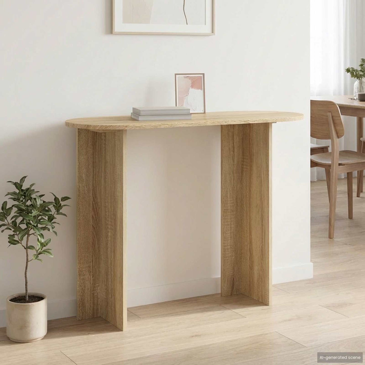 Konzolový Stolek Dub Sonoma 100 X 39,5 X 75 Cm Kompozitní Dřevo