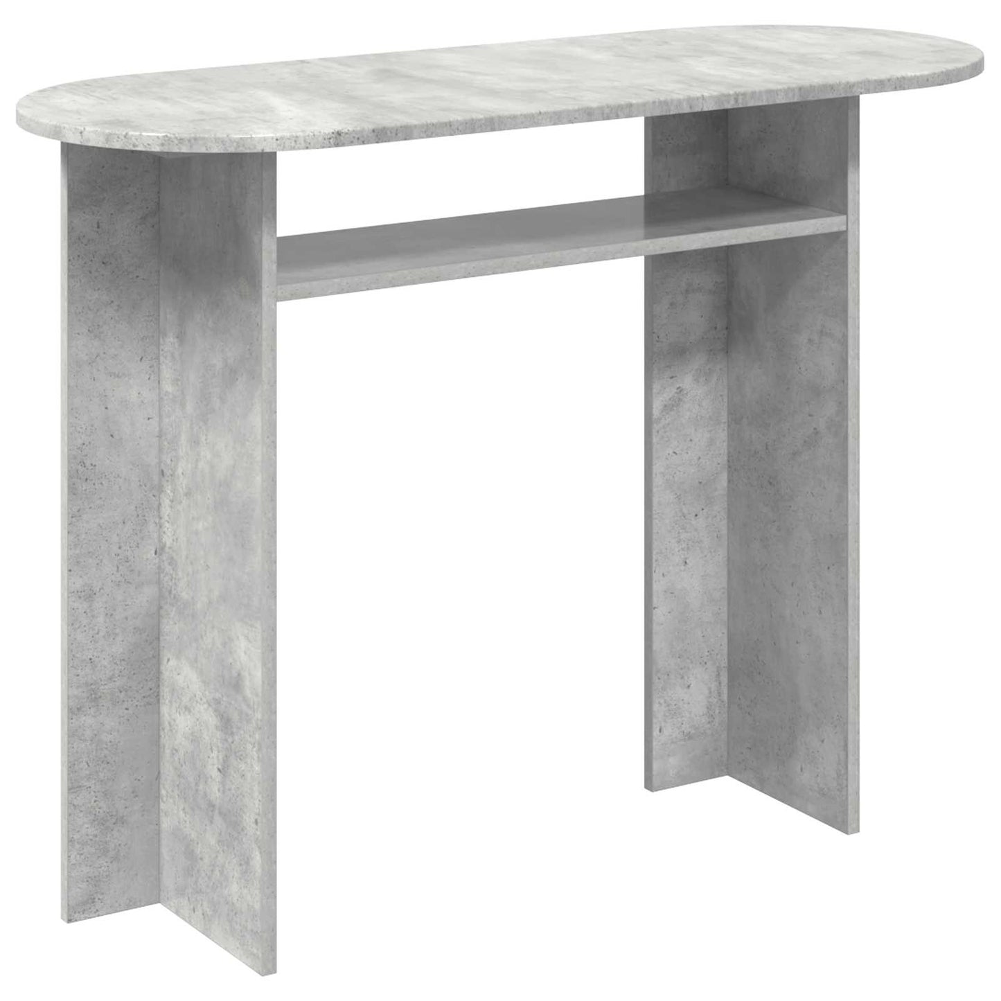 Konzolový Stolek S Úložištěm Betonově Šedá 100 X 39,5 X 75 Cm