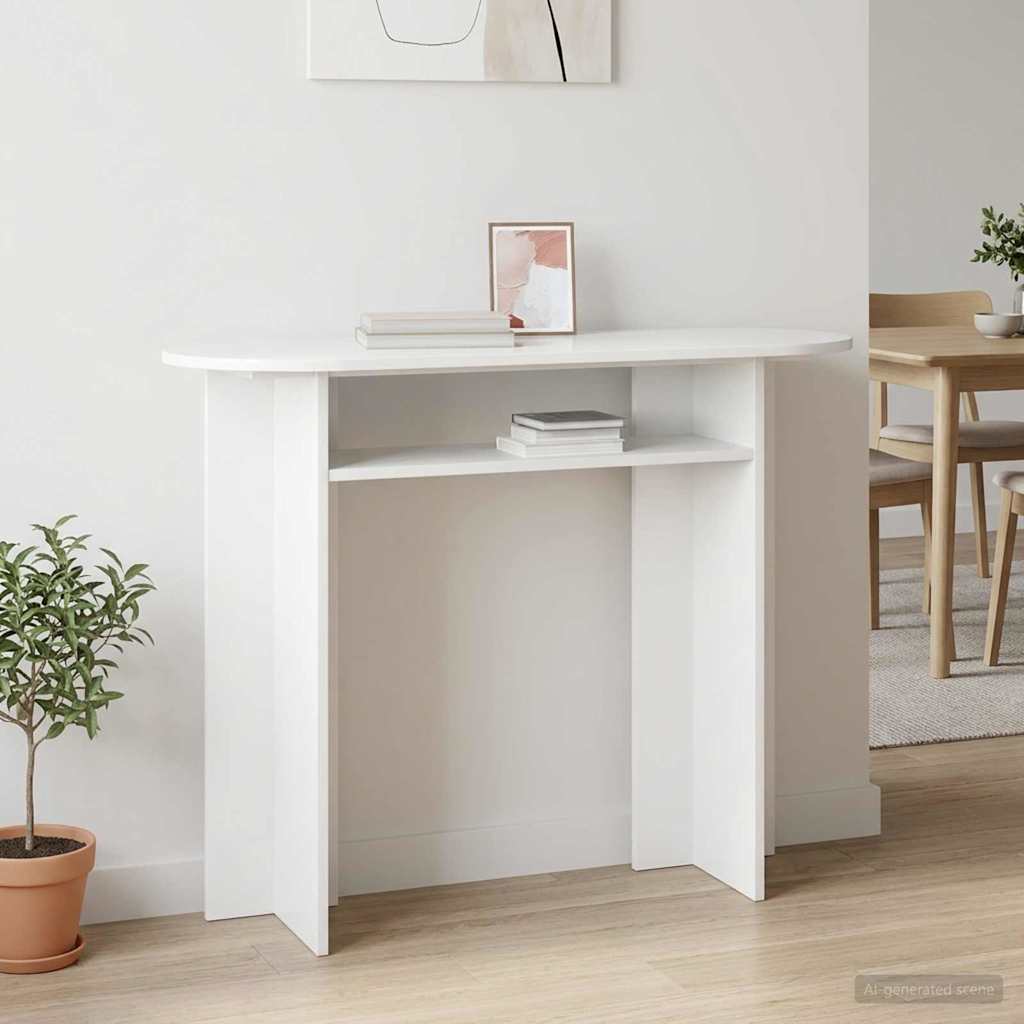Konzolový Stolek Bílá S Vysokým Leskem 100 X 39,5 X 75 Cm