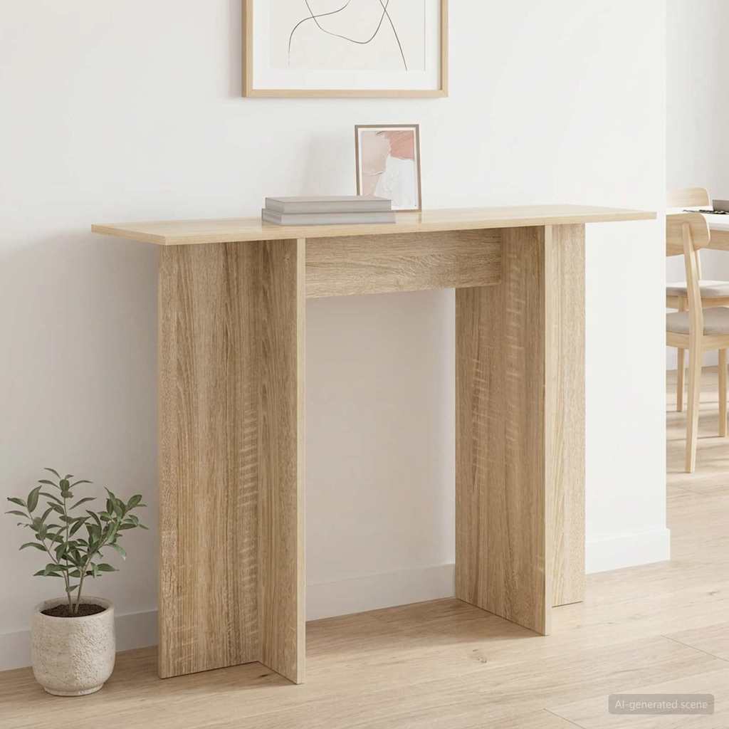 Konzolový Stolek Dub Sonoma 100 X 30 X 75 Cm Kompozitní Dřevo