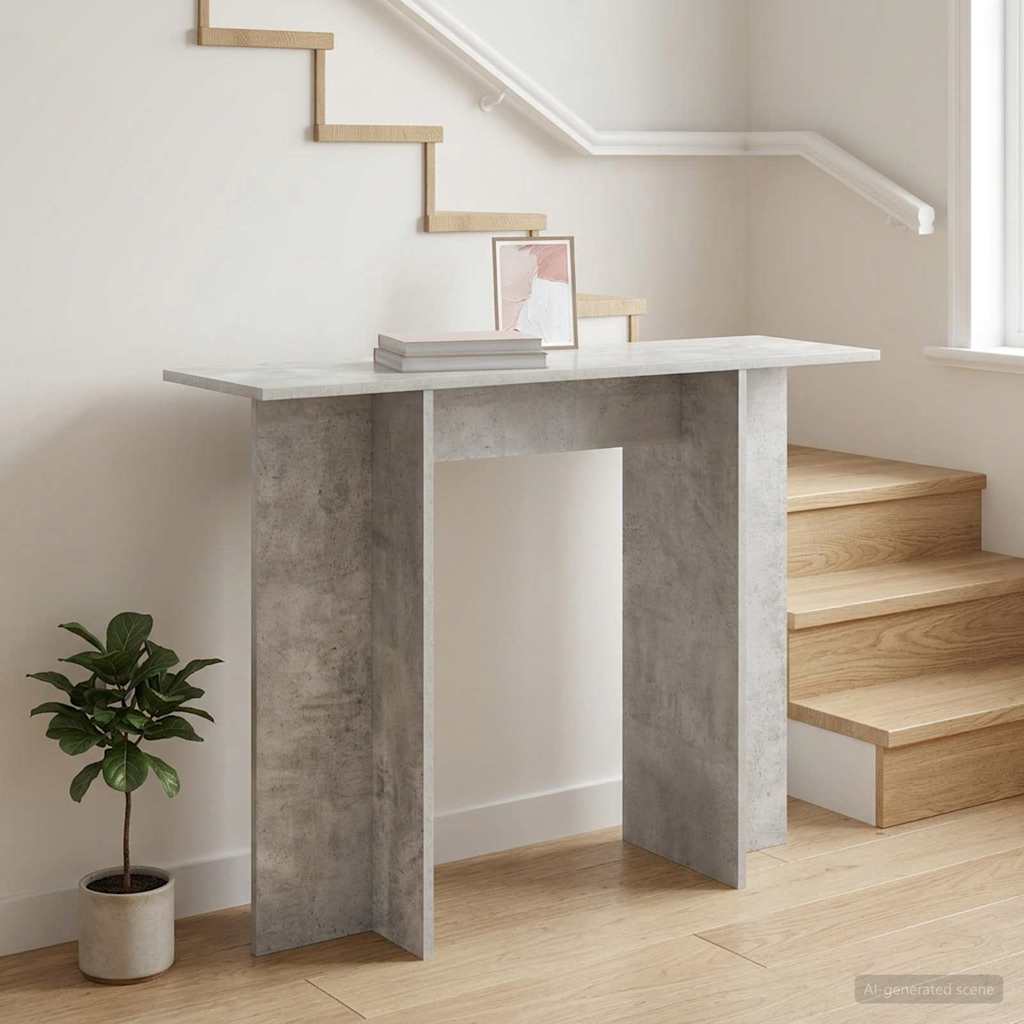 Konzolový Stolek Betonově Šedá 100 X 30 X 75 Cm