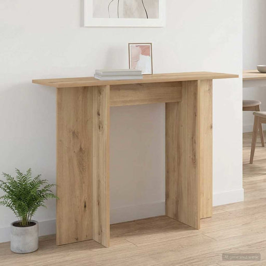 Konzolový Stolek Dub Artisan 100 X 30 X 75 Cm Kompozitní Dřevo