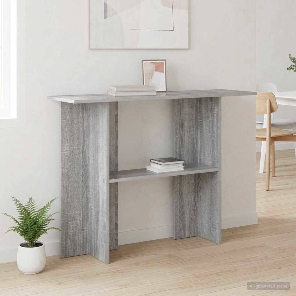 Konzolový Stolek Šedá Sonoma 100 X 30 X 75 Cm Kompozitní Dřevo