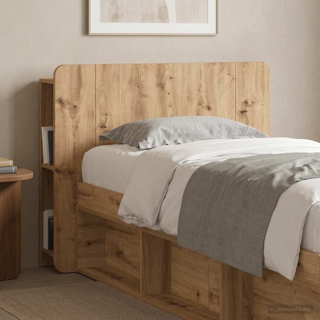 Čelo Postele Se Skříňkou Dub Artisan 100 Cm Kompozitní Dřevo