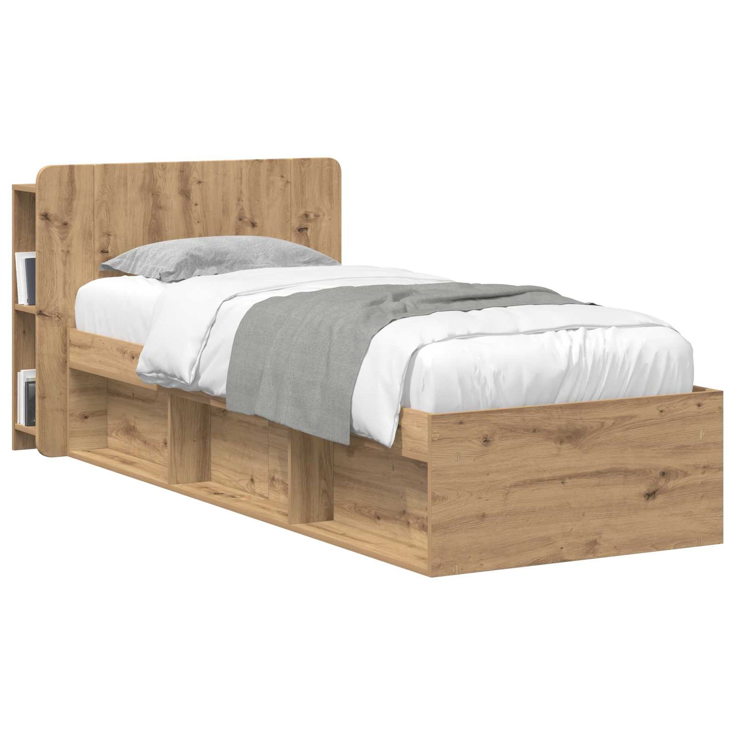 Čelo Postele Se Skříňkou Dub Artisan 100 Cm Kompozitní Dřevo
