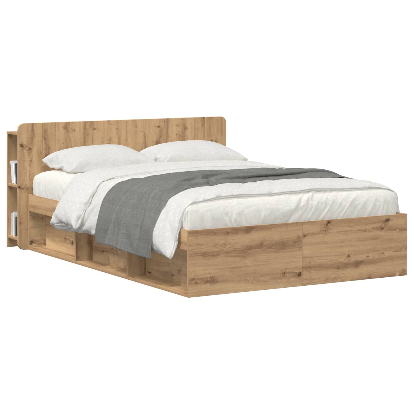 Čelo Postele Se Skříňkou Dub Artisan 160 Cm Kompozitní Dřevo