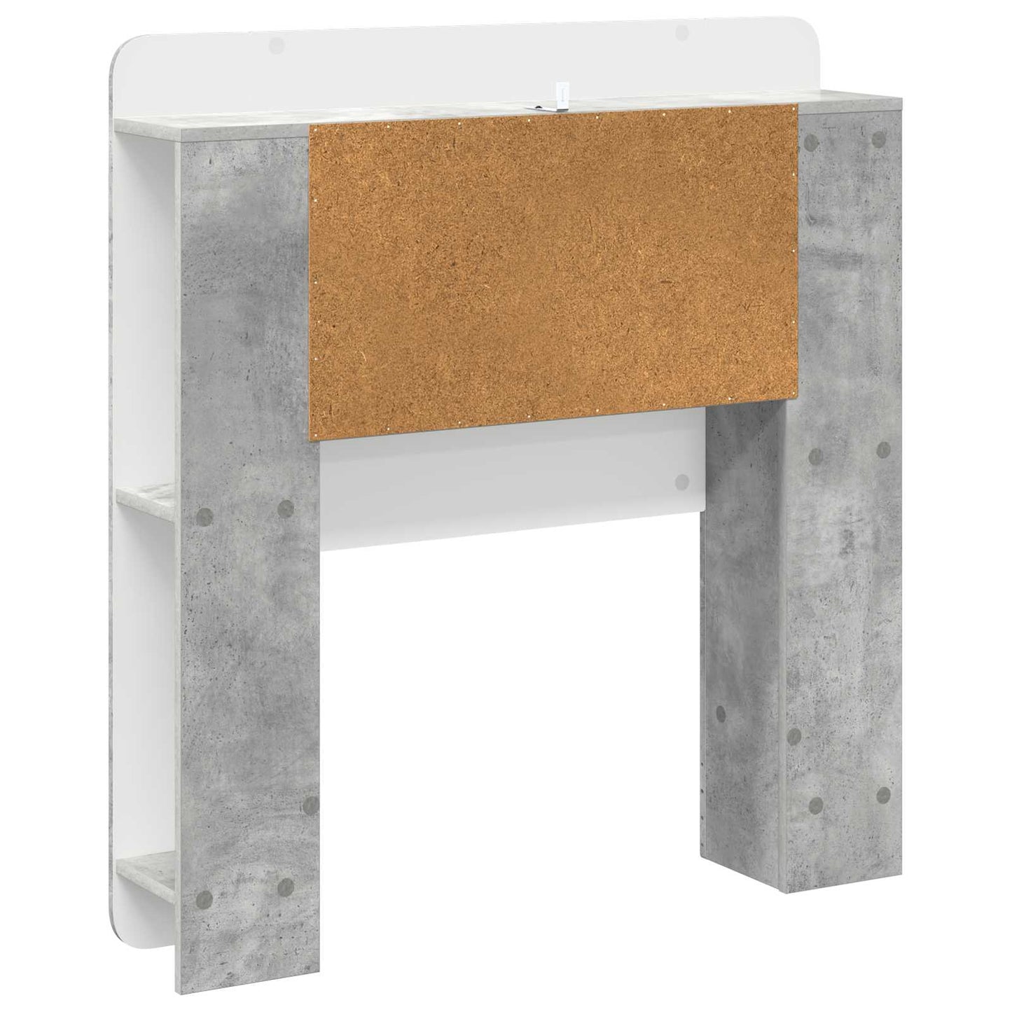 Čelo Postele Se Skříňkou Betonově Šedá Dřevěný Materiál