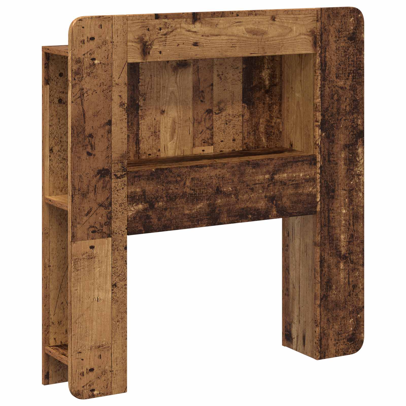 Čelo Postele Se Skříňkou Staré Dřevo Dřevěný Materiál