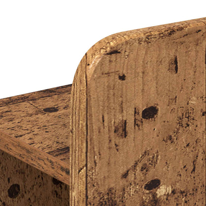 Čelo Postele Se Skříňkou Staré Dřevo Dřevěný Materiál