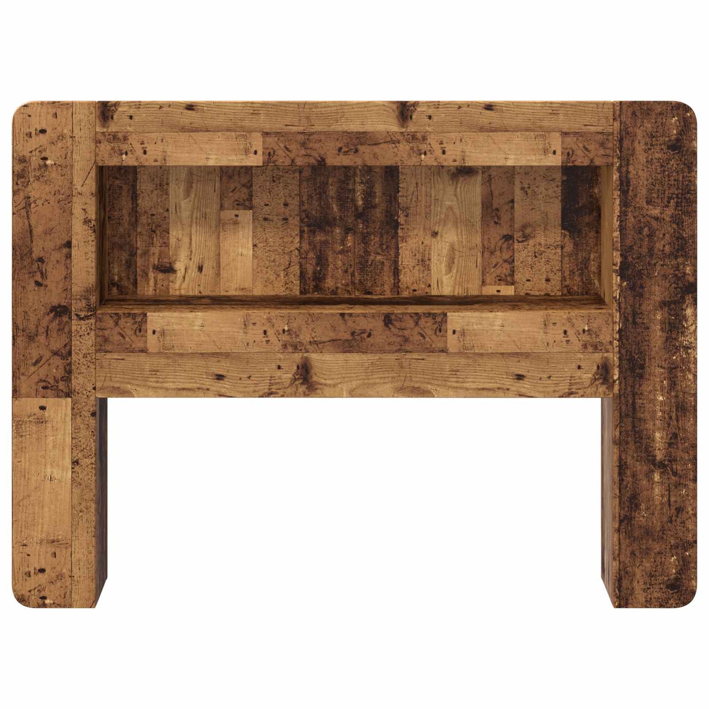 Čelo Postele Se Skříňkou Staré Dřevo Dřevěný Materiál
