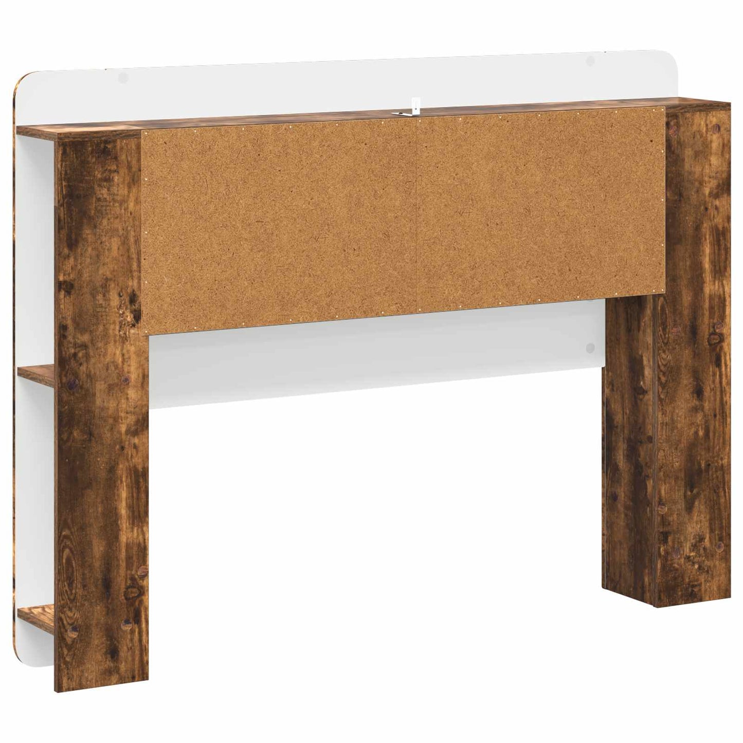 Čelo Postele Se Skříňkou Kouřový Dub Dřevěný Materiál