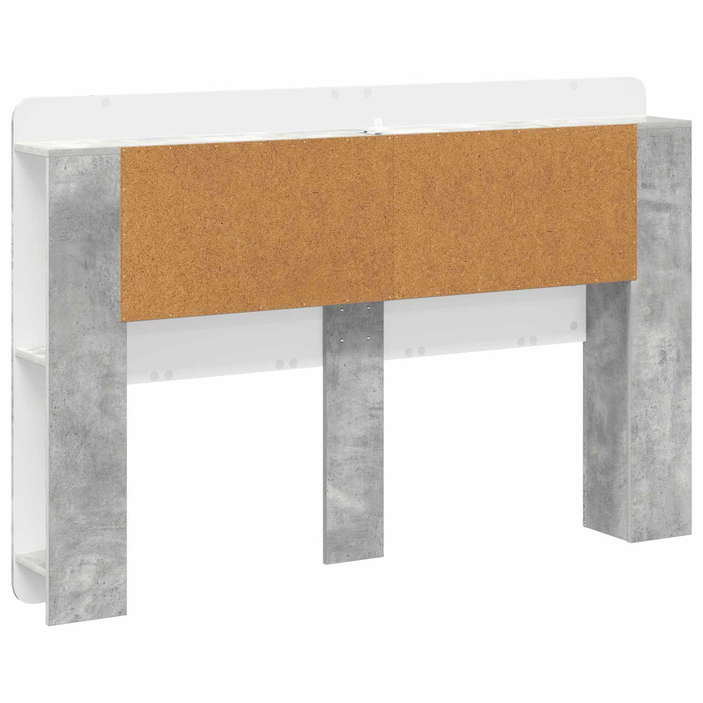 Čelo Postele Se Skříňkou Betonově Šedá Dřevěný Materiál