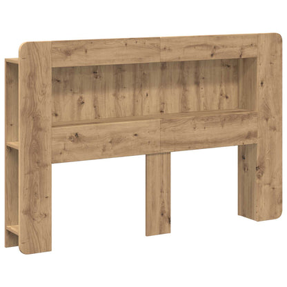 Čelo Postele Se Skříňkou Dub Artisan 140 Cm Dřevěný Materiál