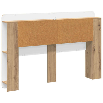 Čelo Postele Se Skříňkou Dub Artisan 140 Cm Dřevěný Materiál