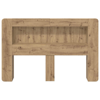 Čelo Postele Se Skříňkou Dub Artisan 140 Cm Dřevěný Materiál