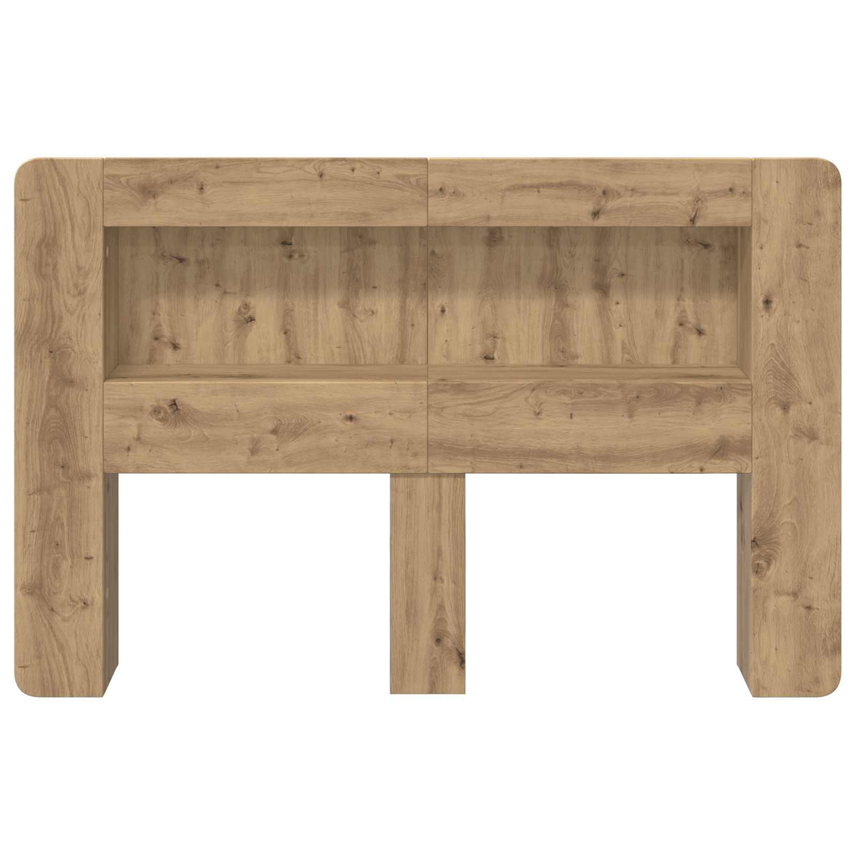 Čelo Postele Se Skříňkou Dub Artisan 160 Cm Dřevěný Materiál