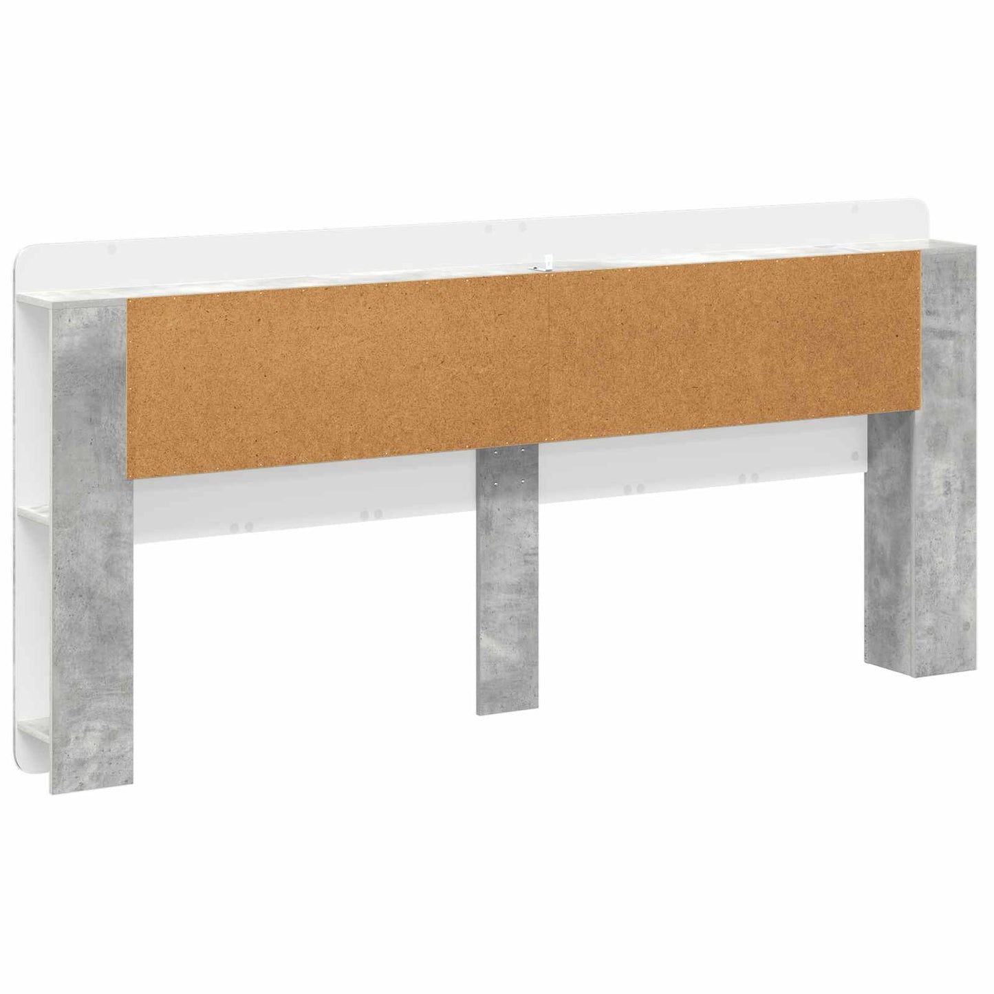 Čelo Postele Se Skříňkou Betonově Šedá Dřevěný Materiál