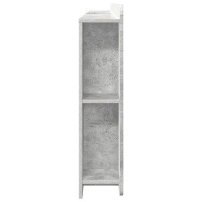 Čelo Postele Se Skříňkou Betonově Šedá Dřevěný Materiál