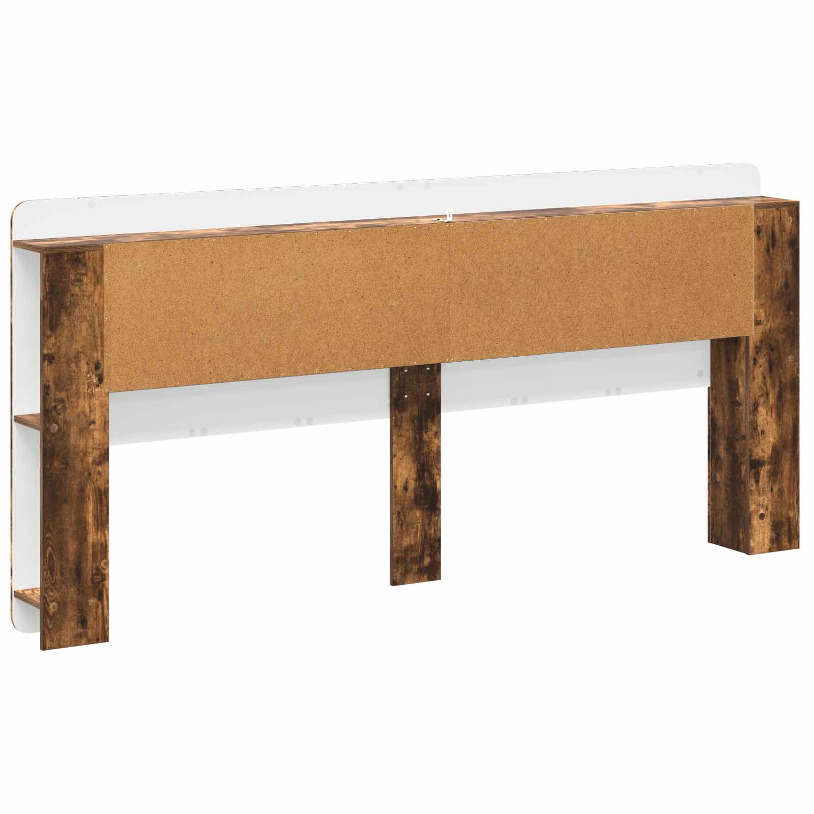 Čelo Postele Se Skříňkou Kouřový Dub Dřevěný Materiál