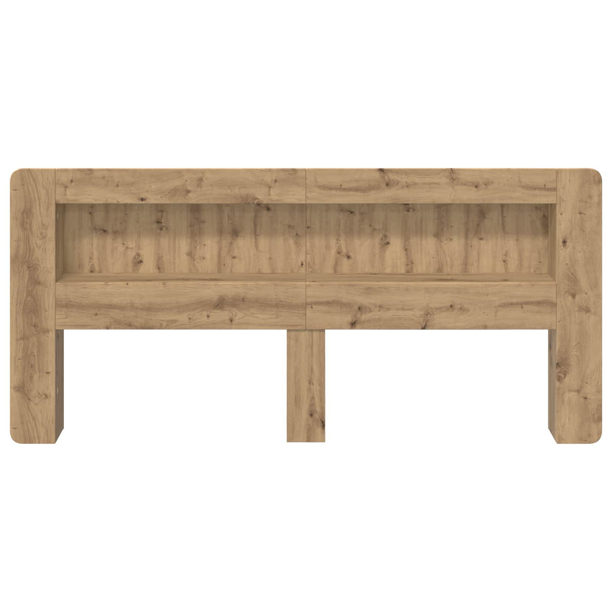 Čelo Postele Se Skříňkou Dub Artisan 180 Cm Dřevěný Materiál