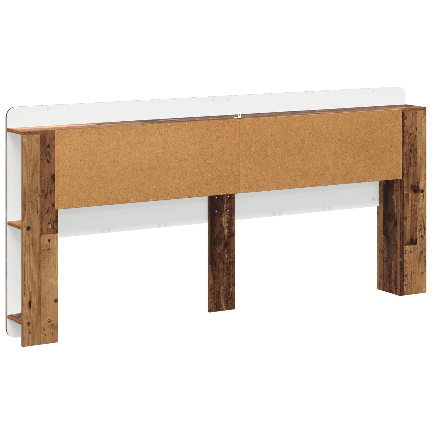 Čelo Postele Se Skříňkou Staré Dřevo Dřevěný Materiál