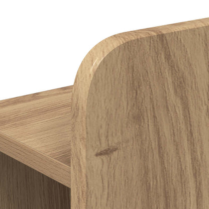 Čelo Postele Se Skříňkou Dub Artisan 200 Cm Dřevěný Materiál