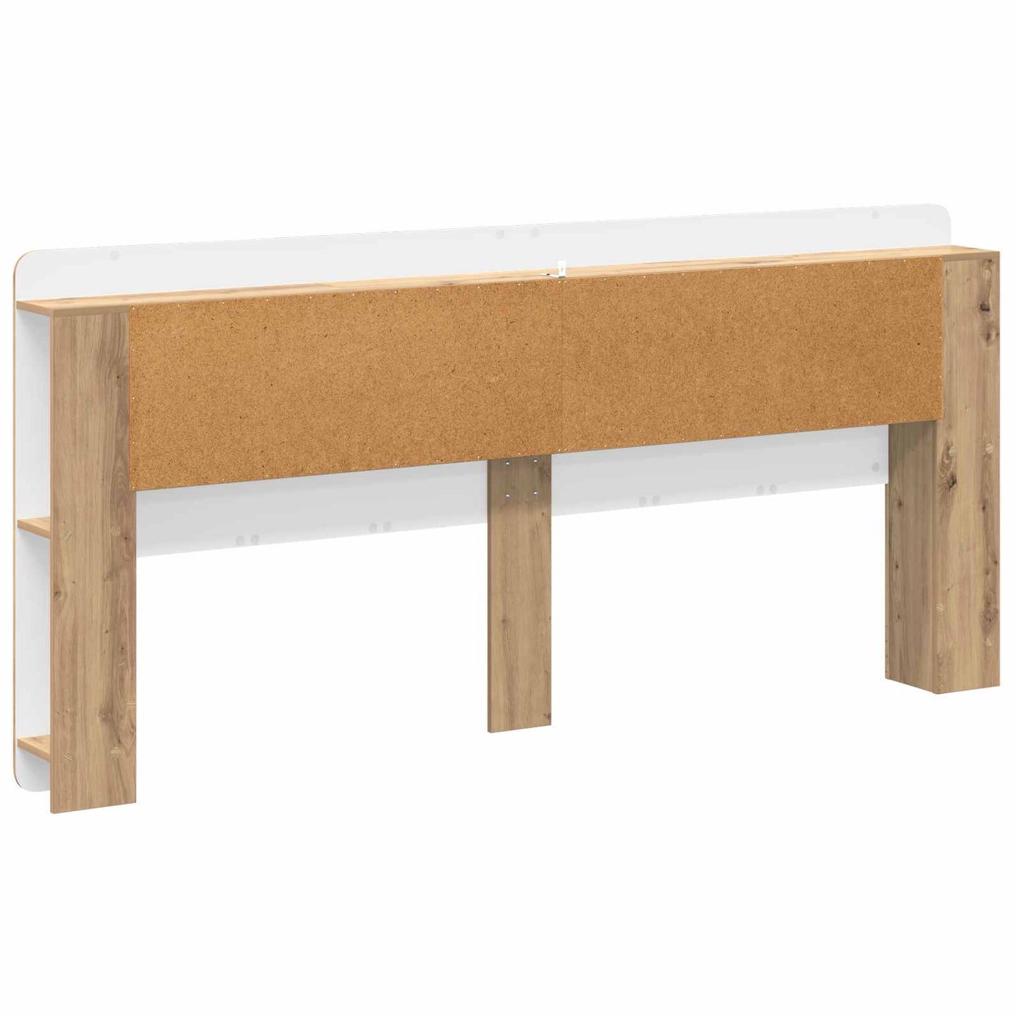 Čelo Postele Se Skříňkou Dub Artisan 200 Cm Dřevěný Materiál