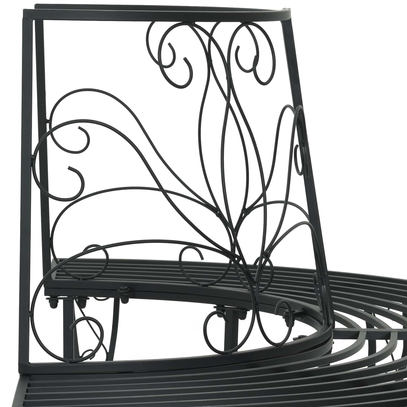 Stromová Lavička 4-Počet Míst 160 X 80 X 89 Cm Ocel Černá
