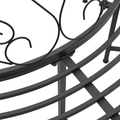 Stromová Lavička 8-Počet Míst Ø 160 X 89 Cm Ocel Černá Kulatý