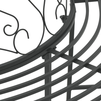 Stromová Lavička 4-Počet Míst 160 X 80 X 89 Cm Ocel Černá