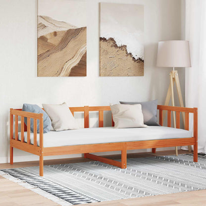 Rám Postele Voskově Hnědá 90 X 190 Cm Masivní Borové Dřevo