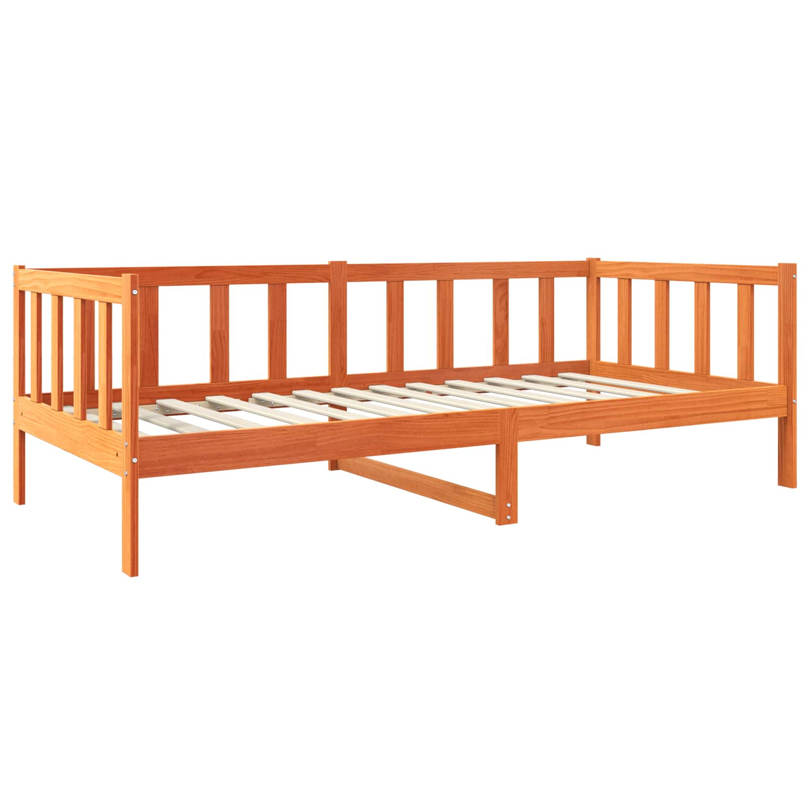 Rám Postele Voskově Hnědá 90 X 190 Cm Masivní Borové Dřevo