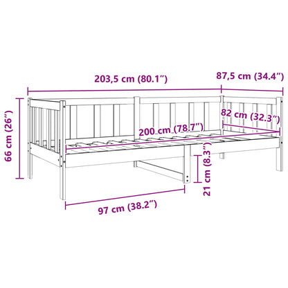 Rám Postele Voskově Hnědá 80 X 200 Cm Masivní Borové Dřevo