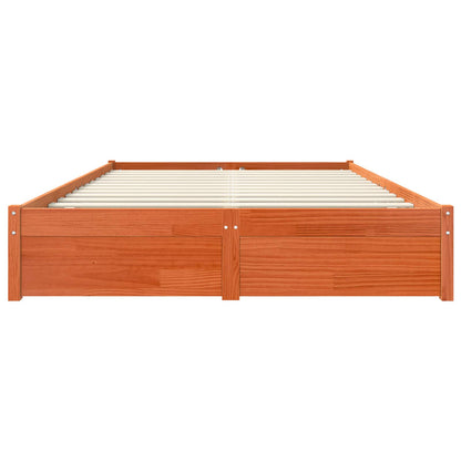Rám Postele Voskově Hnědá 150 X 200 Cm Masivní Borovicové Dřevo