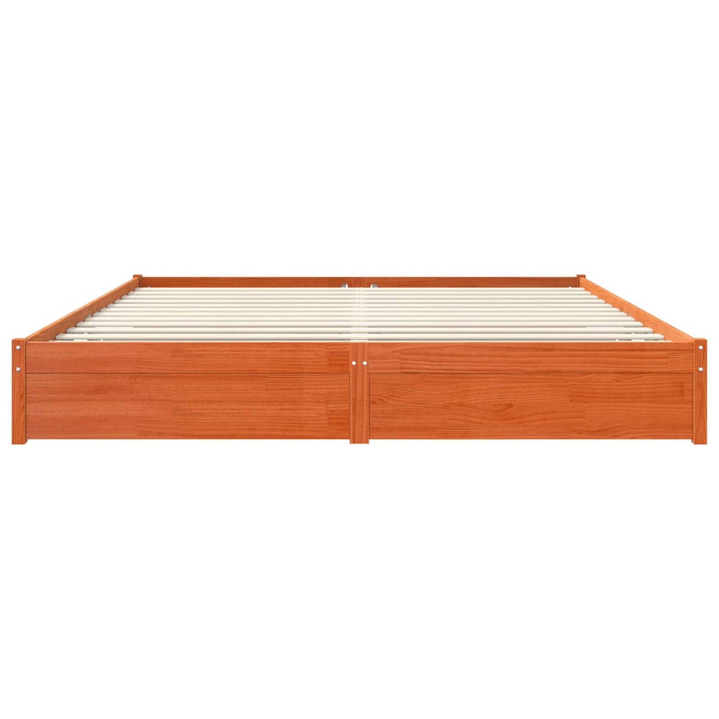Rám Postele Voskově Hnědá 200 X 200 Cm Masivní Borovicové Dřevo