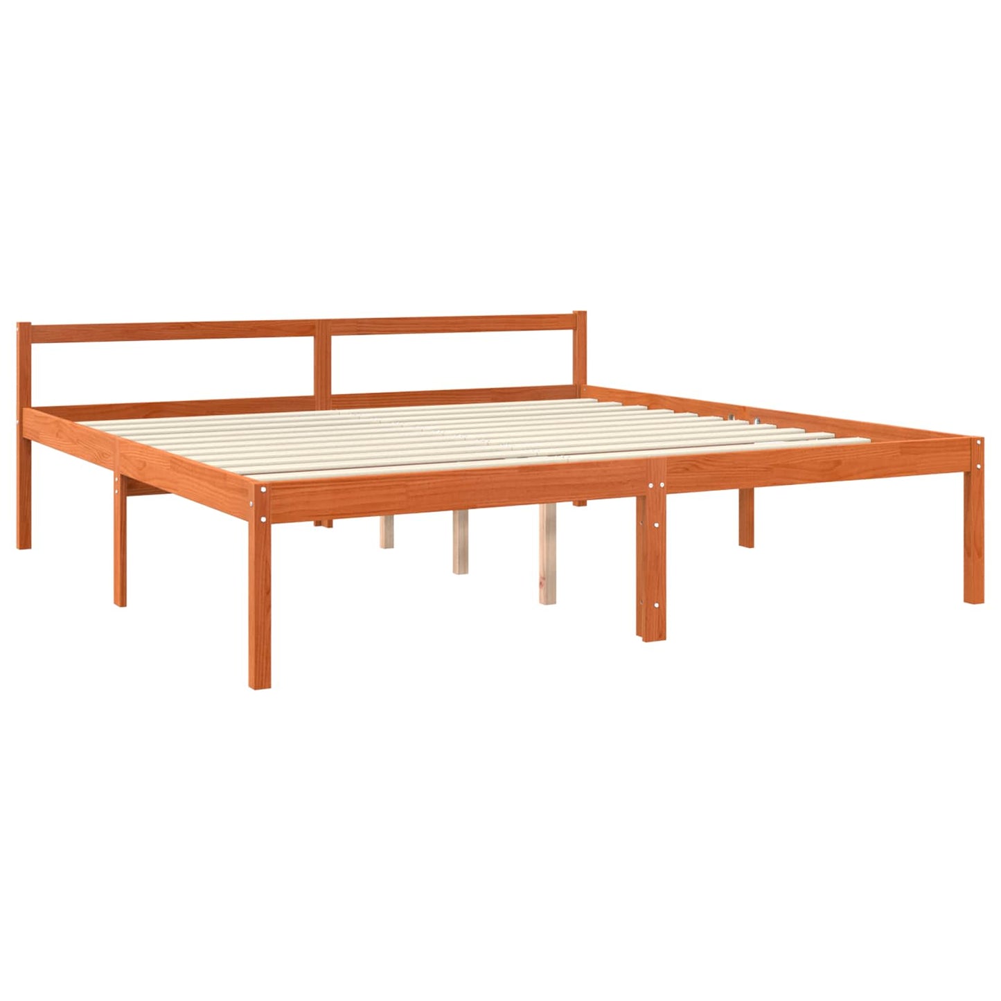 Rám Postele Voskově Hnědá 200 X 200 Cm Masivní Borové Dřevo
