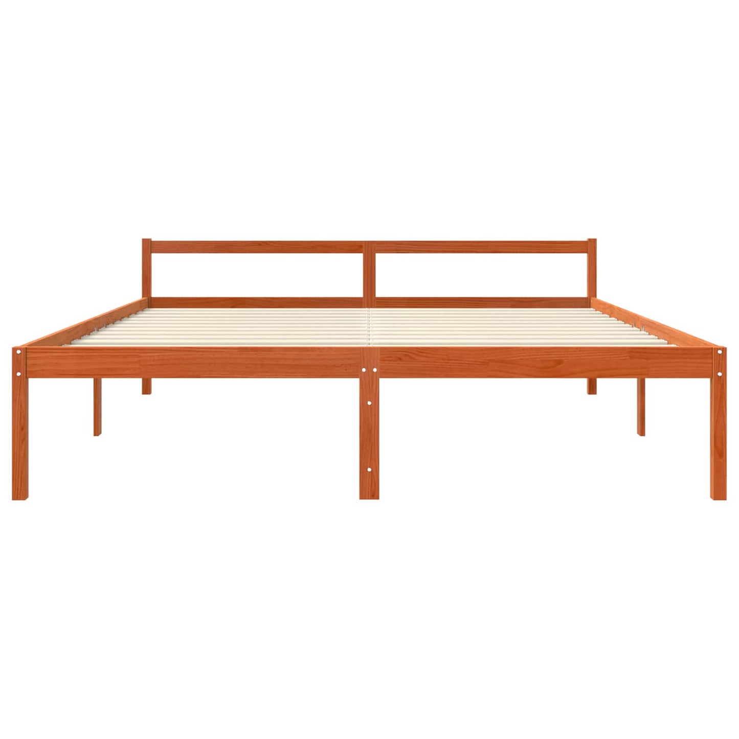 Rám Postele Voskově Hnědá 200 X 200 Cm Masivní Borové Dřevo