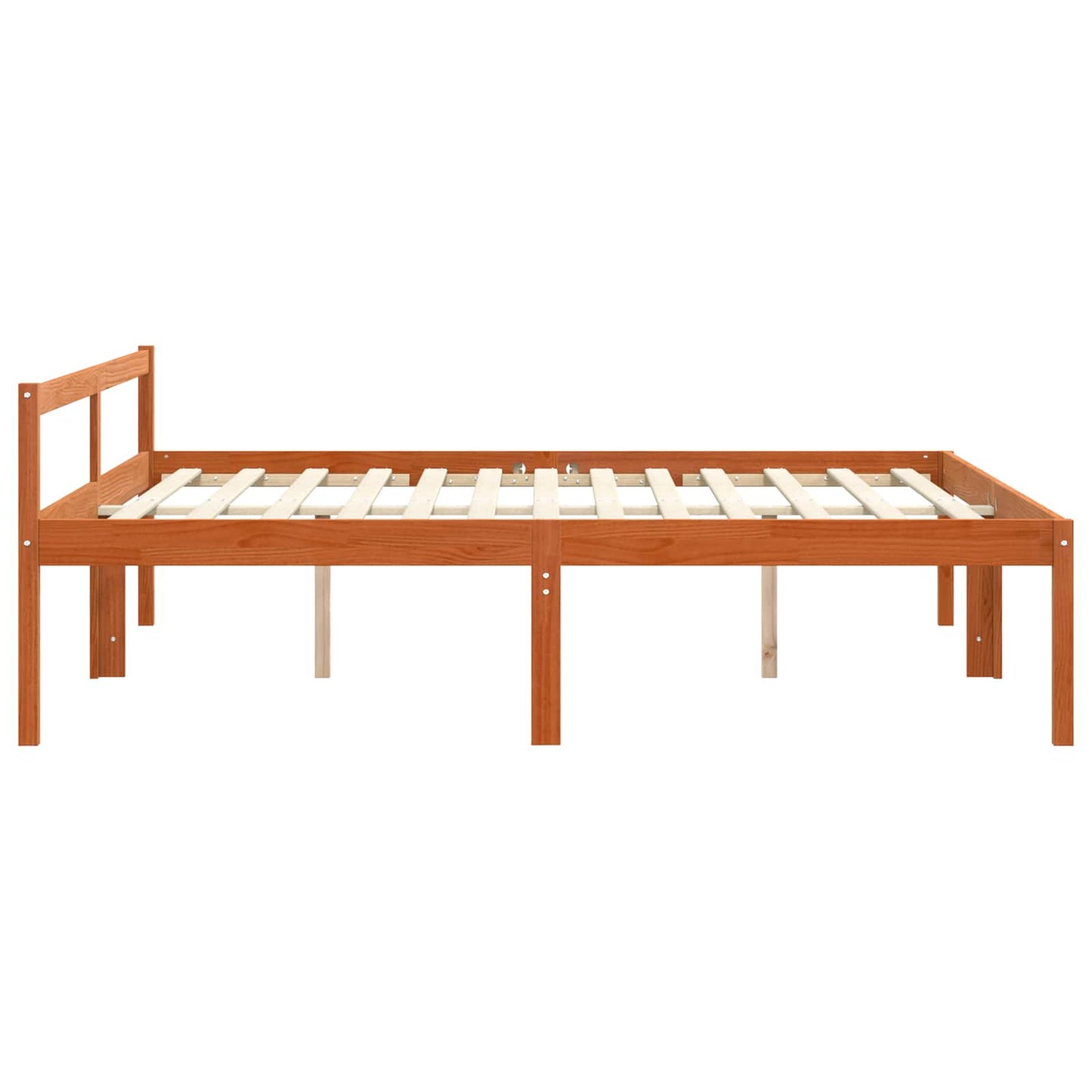 Rám Postele Voskově Hnědá 200 X 200 Cm Masivní Borové Dřevo