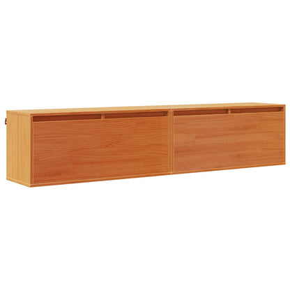 Nástěnná Skříňka S Policí 2 Pcs Voskově Hnědá 80 X 30 X 35 Cm