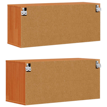 Nástěnná Skříňka S Policí 2 Pcs Voskově Hnědá 80 X 30 X 35 Cm